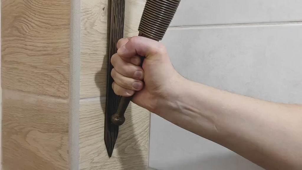 Hand Forged Wrought Iron Wall Sconce: Medieval Viking Torch