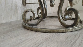 Hand Forged Iron Fireplace Tool Set: 4 Piece with Stand