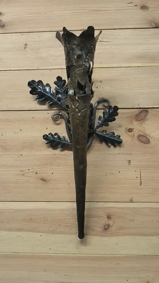 Wall sconce light fixture torch, Gothic style sconce, Wall sconce decor