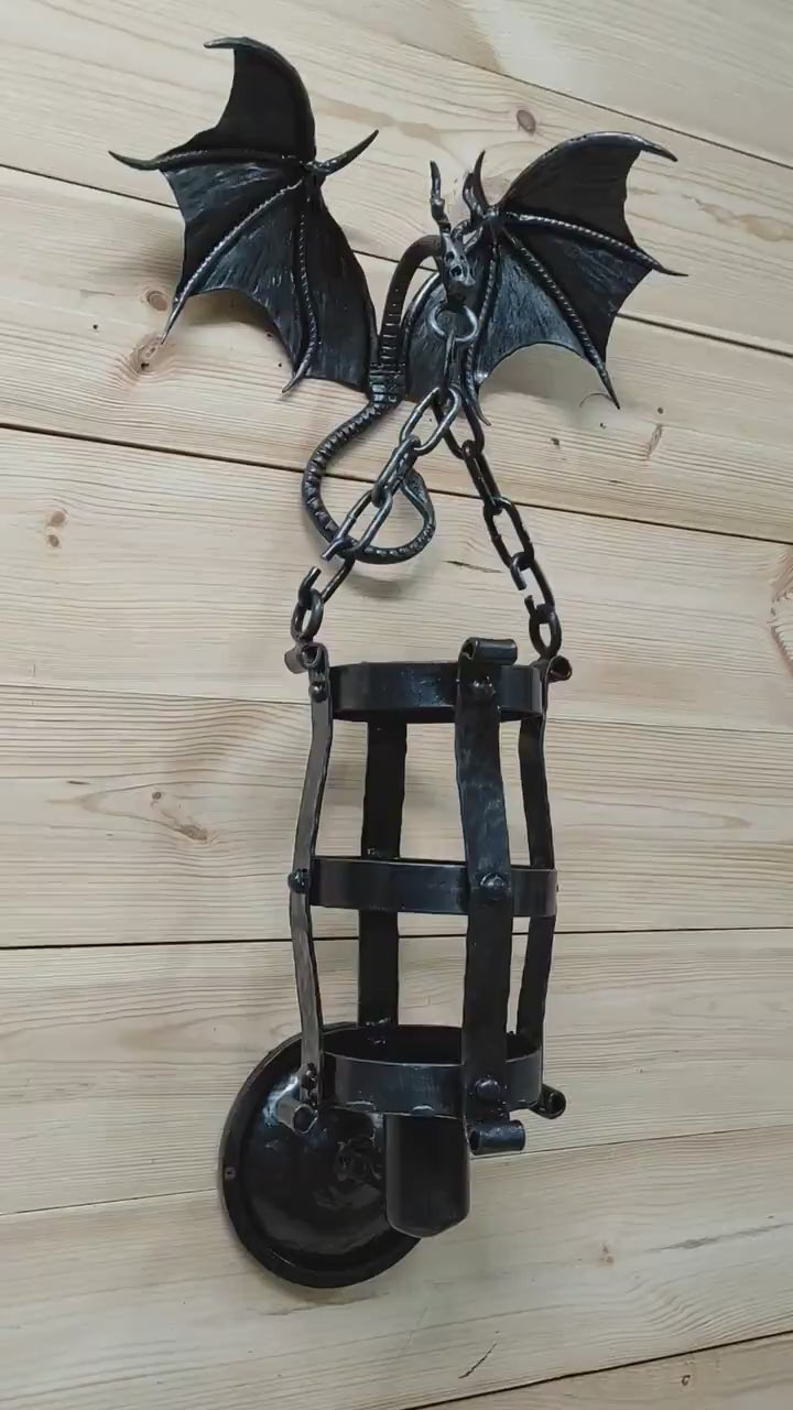 Halloween lamp, wall Light, Dragon lamp, wall lantern, viking decor