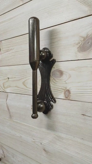 Hand Forged Iron Door Handle: Rustic Barn Door Decor